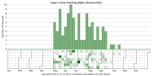 Phenology of Cope's Gray Treefrog (Hyla chrysoscelis)